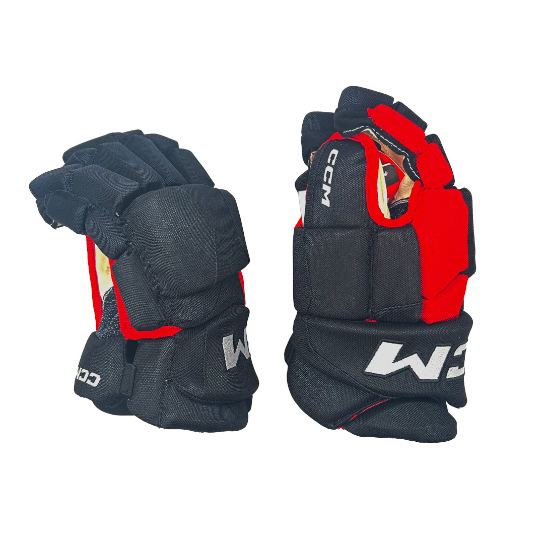 CCM HGJSCHLPP - OHL Pro Stock Glove (Black/Red)